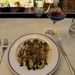 Butternut Squash Agnolotti and A glass of Barolo Butternut Squash Agnolotti and A glass of Barolo