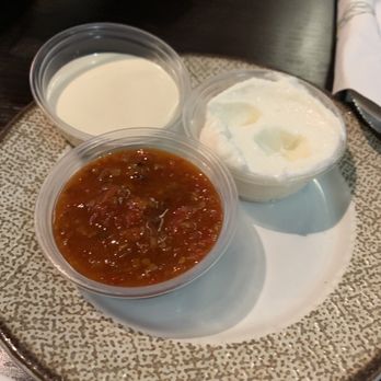 Laymoon Restaurant & Cafe - Dips that came with the chicken shawarma (i think it actually came with 1, but we got all 3) - Middle Eastern Near Me - Ajax, Ontario Laymoon Restaurant & Cafe - Dips that came with the chicken shawarma (i think it actually came with 1, but we got all 3) - Middle Eastern Near Me - Ajax, Ontario