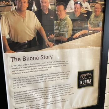 Buona - Wall junket... The Buona Story! - Sandwiches Near Me - Rosemont, Illinois Buona - Wall junket... The Buona Story! - Sandwiches Near Me - Rosemont, Illinois