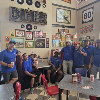 Portillo's Tucson - This is me and my pals enjoying the cool ambiance - Hot Dogs Near Me - Tucson, Arizona