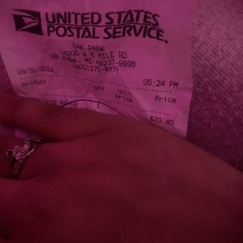 United States Post Office - Receipt. - Post Offices Near Me - Oak Park, Michigan United States Post Office - Receipt. - Post Offices Near Me - Oak Park, Michigan