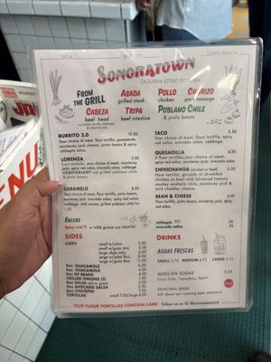 Menu photo 7 Sonoratown Los Angeles, CA
