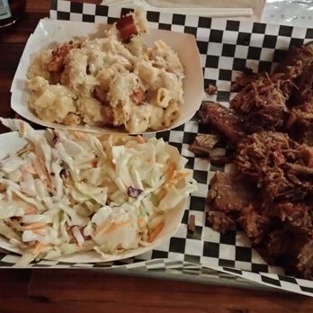 OzN'Bones BBQ - Double brisket plate with bacon mac and cheese and coleslaw. - Caterers Near Me - Colchester, Connecticut OzN'Bones BBQ - Double brisket plate with bacon mac and cheese and coleslaw. - Caterers Near Me - Colchester, Connecticut