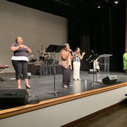 ALCF Bay Area - Prayer during service at the JCC in Palo Alto.