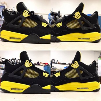 Davey's Shoe Repair - Nike Air Jordan Retro 4 Thunders Paint Restoration - Shoe Repair Near Me - Houston, Texas Davey's Shoe Repair - Nike Air Jordan Retro 4 Thunders Paint Restoration - Shoe Repair Near Me - Houston, Texas