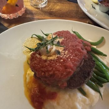 Murphy's - Spinach and Sausage Meatloaf with mashed potatoes and green beans! - American Near Me - Atlanta, Georgia
