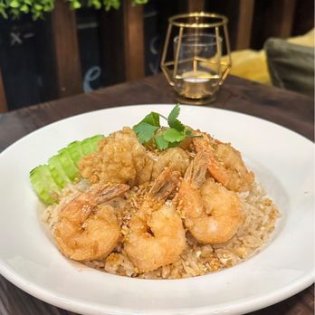Sunset Thai Cuisine - Calamari & Shrimp Garlic Rice - Thai Near Me - Los Angeles, California