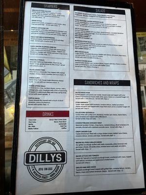 Menu photo 2 Dillys Restaurant and Bar Akron, IN