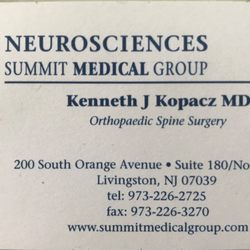 Kenneth J Kopacz - Dr Kopacz education and business card.