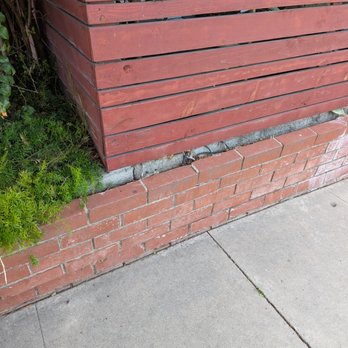 JR Masonry - Before. A bit of a gangsta lean in the wall, two inches out of plumb at the worst. - Masonry/Concrete Near Me