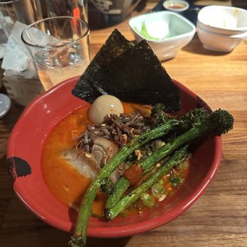 JINYA Ramen Bar - Union Station - Premium Tonkotsu Red + Broccolini - Ramen Near Me - Denver, Colorado JINYA Ramen Bar - Union Station - Premium Tonkotsu Red + Broccolini - Ramen Near Me - Denver, Colorado