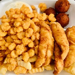 Chicken King - Fish & Shrimp Plate French Fries