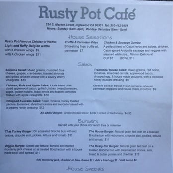 Rusty Pot Café - Menu May 2014 - Breakfast & Brunch Near Me - Inglewood, California Rusty Pot Café - Menu May 2014 - Breakfast & Brunch Near Me - Inglewood, California