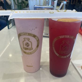 Suptea Lab - Strawberry shake and purple dragon - Bubble Tea Near Me - Oakland, California