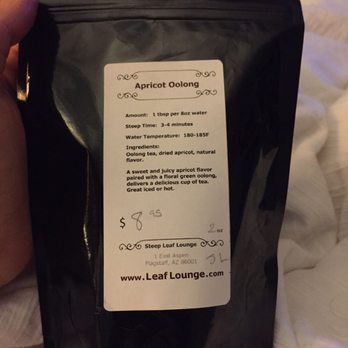 Steep Leaf Lounge - The back of the tea bag. Smells so yummy! - Coffee & Tea Near Me - Flagstaff, Arizona