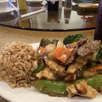 The Wok Express - Happy family meal, which had chicken shrimp and beef - Chinese Near Me - Phoenix, Arizona