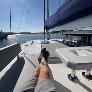 Blue Pacific Yachting - Top deck lounge of Leopard 45 catamaran - Sailing Near Me - Marina del Rey, California Blue Pacific Yachting - Top deck lounge of Leopard 45 catamaran - Sailing Near Me - Marina del Rey, California