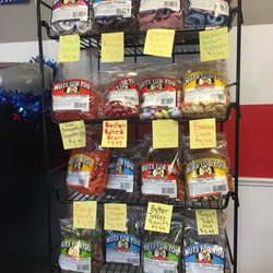 Mars Icecream Shop and More - Assorted flavored nuts, trail mixes, and dipped pretzels.