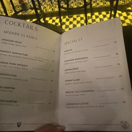 Cocktail Menu Cocktail Menu