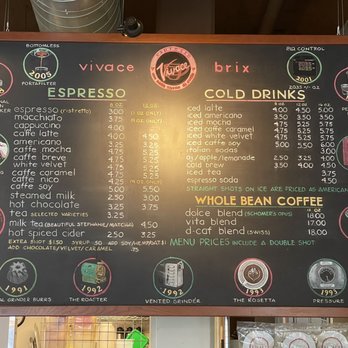 Espresso Vivace Roasteria - Menu - Coffee & Tea Near Me - Seattle, Washington