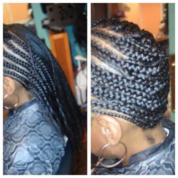 Narcisse Brooks - Braid down on long full hair for leave out weave installation