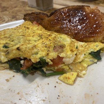 Foxtown Diner - Spinach, feta + tomato omelette - Sandwiches Near Me - Shelburne Falls, Massachusetts