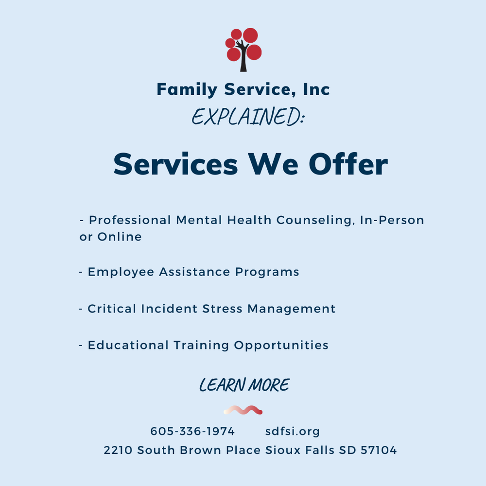 Family Service - grief counselor in Sioux Falls, SD