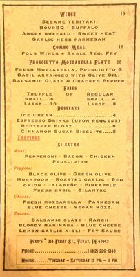 Menu photo 8 Roxy’s Vevay, IN