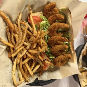 High Point Grill - Shrimp Po' Boy with fries - Sandwiches Near Me - Albuquerque, New Mexico