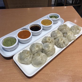 Momo & Roti - Chicken Momo Coriander sauce Spicy sauce Chili soy sauce Tomato sauce Vinegar with peppers - Himalayan/Nepalese Near Me - Hounslow, XGL