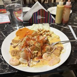 Mi Bandera Peruvian Restaurant - I believe it was CEVICHE DOS TIEMPOS!