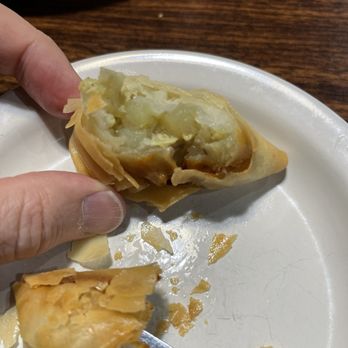 MingalaBar Burmese Kitchen - Inside of samosa - Burmese Near Me - Urbandale, Iowa MingalaBar Burmese Kitchen - Inside of samosa - Burmese Near Me - Urbandale, Iowa