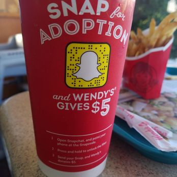 Wendy's - Snap for adoption and wendys gives $5.00 - Burgers Near Me - Long Beach, California Wendy's - Snap for adoption and wendys gives $5.00 - Burgers Near Me - Long Beach, California
