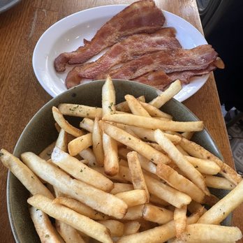The Crema Cafe - Fries and side of bacon - Bakeries Near Me - Seal Beach, California