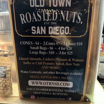 Old Town Roasted Nuts - Specials - Specialty Food Near Me - San Diego, California