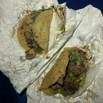 The Taco Stand - Pollo Asado Taco (left) and Carne Asada Taco (right) - Food Stands Near Me - La Jolla, California The Taco Stand - Pollo Asado Taco (left) and Carne Asada Taco (right) - Food Stands Near Me - La Jolla, California