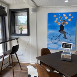 Downstairs seating area