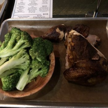 Old Fields Barbecue - Grilled Broccoli and Smoked Chicken - Barbeque Near Me - Huntington, New York