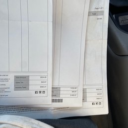 Receipts from the money spent and no material...