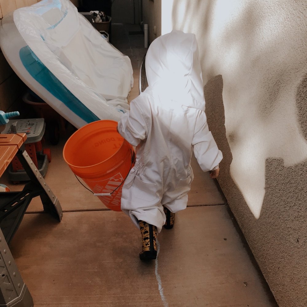 Bee Doctor Bee Removal - The little beekeeper mimicking everything gets watched the day before - Pest Control Near Me Bee Doctor Bee Removal - The little beekeeper mimicking everything gets watched the day before - Pest Control Near Me