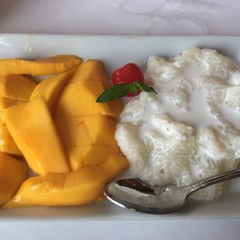 Thai Bistro - Sticky rice with mango - Thai Near Me - Houston, Texas Thai Bistro - Sticky rice with mango - Thai Near Me - Houston, Texas