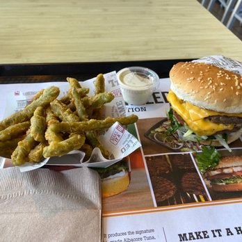 Habit Burger & Grill - My double Charburger and side of Tempura Green Beans. - Salad Near Me - Shoreline, Washington Habit Burger & Grill - My double Charburger and side of Tempura Green Beans. - Salad Near Me - Shoreline, Washington