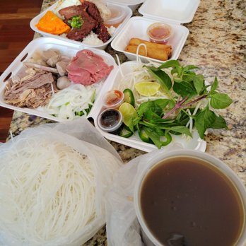 Pho T & L - BR2: Pork Chop Rice Combo, Egg Rolls, XL combination pho - Vietnamese Near Me - Kent, Washington Pho T & L - BR2: Pork Chop Rice Combo, Egg Rolls, XL combination pho - Vietnamese Near Me - Kent, Washington