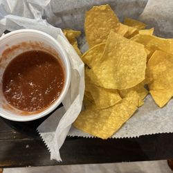 El Taco Veloz and Mexican Grill - Chips and red sauce