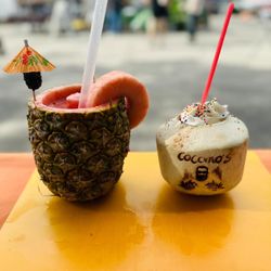 CocoRow - Pink Pineapple and Hot Coconut Drink