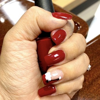 Modern Nails & Spa - Holiday nails - Santa hat - Nail Salons Near Me - Peoria, Arizona