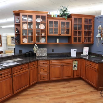 Bernard Building Center - Cheboygan store kitchen cabinet display. - Building Supplies Near Me - Huron, Michigan Bernard Building Center - Cheboygan store kitchen cabinet display. - Building Supplies Near Me - Huron, Michigan