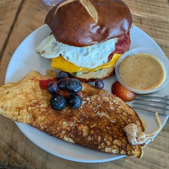 The Table - The pretzel bun egg sandwich and the pancakes - Cafes Near Me - Harrisburg, Pennsylvania The Table - The pretzel bun egg sandwich and the pancakes - Cafes Near Me - Harrisburg, Pennsylvania