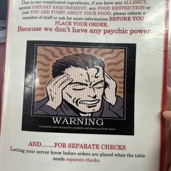 Foo Foo Tei - Front of menu - this is hilarious. I love it. - Tapas/Small Plates Near Me - Hacienda Heights, California