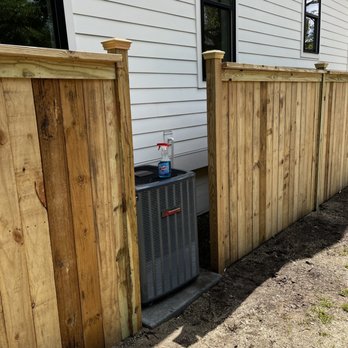 Source Contracting Solutions  - A condensing unit not covered under warranty because they didn't plan for the property lines correctly and now covered up by fence. - General Contractors Near Me - Wilmington, North Carolina